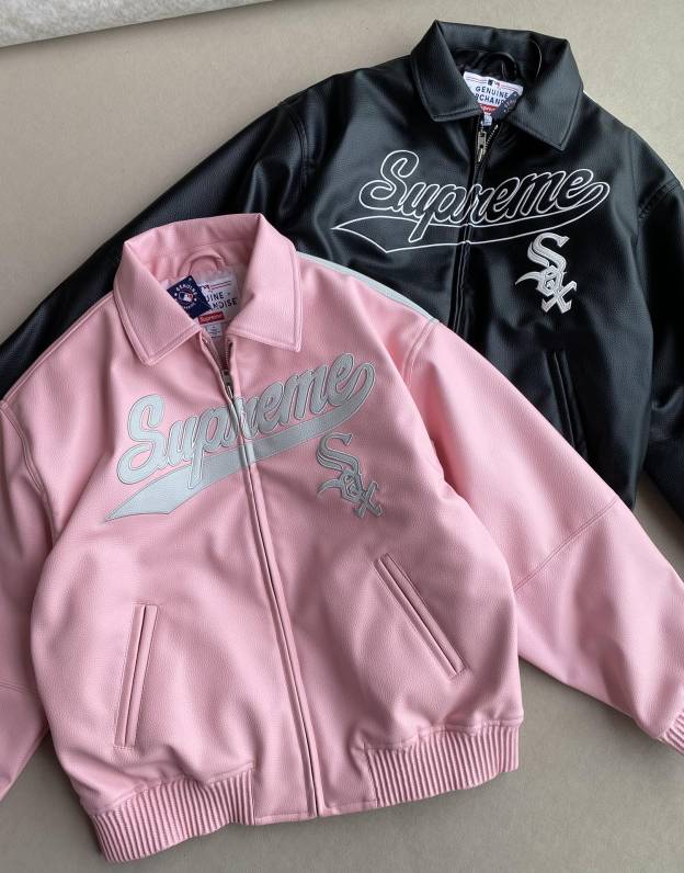 シュプリーム「Supreme x Chicago White Sox」コラボレーション レザージャケット