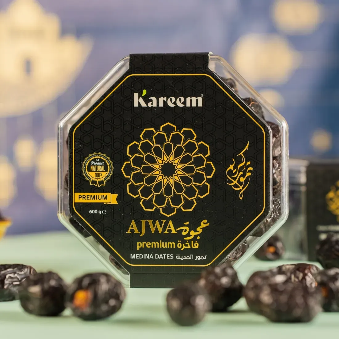 KAREEM KURMA AJWA PREMIUM L [ 600g ] DIIMPORT DARI MADINAH - STOCK BARU