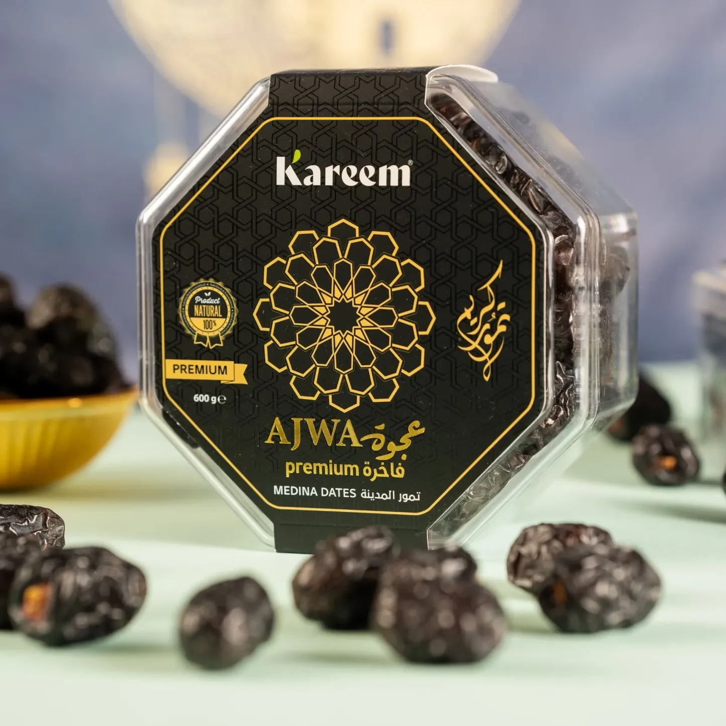 KAREEM KURMA AJWA PREMIUM L [ 600g ] DIIMPORT DARI MADINAH - STOCK BARU