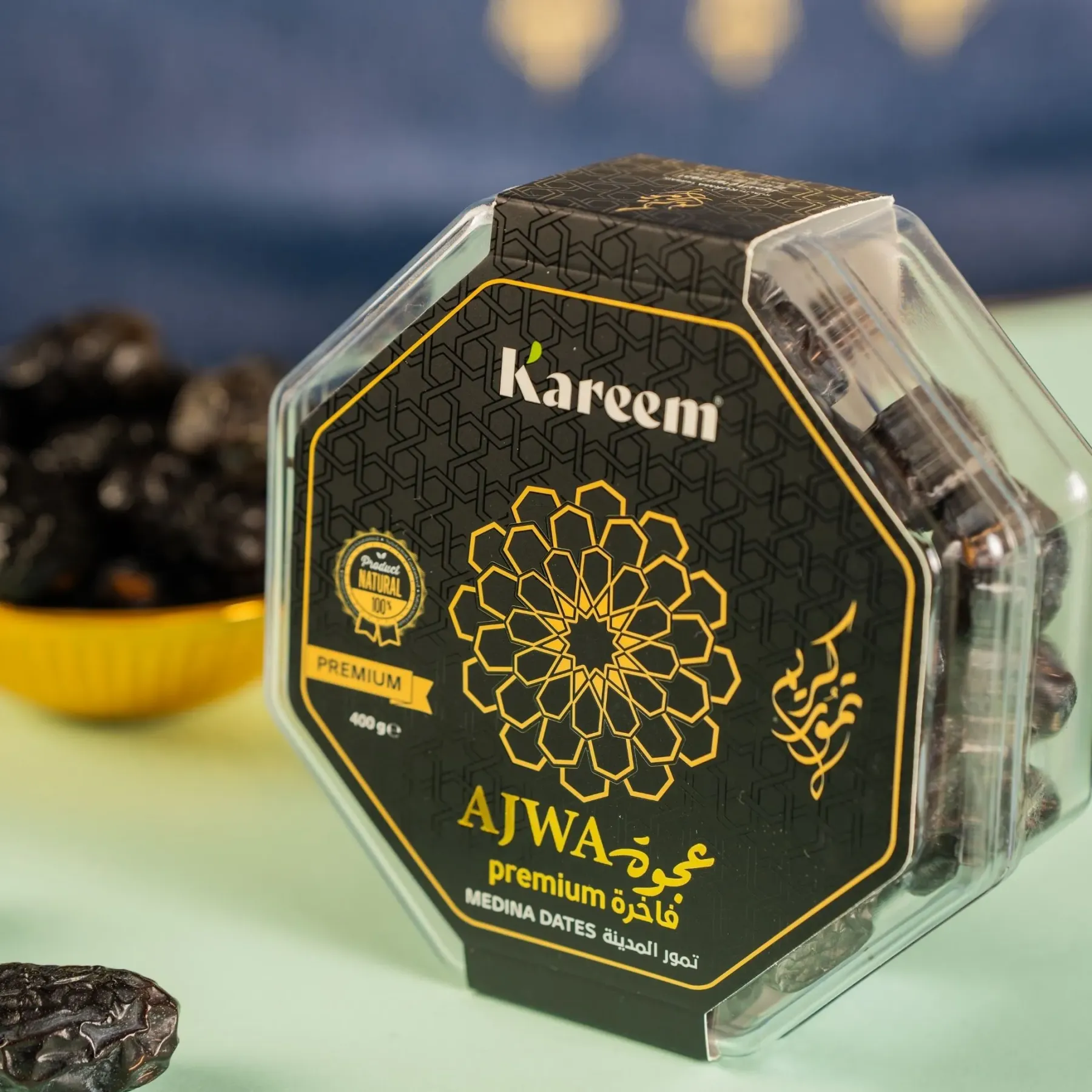 Kareem Kurma Ajwa Premium 400g Saiz Large – Stok Baru dari Madinah