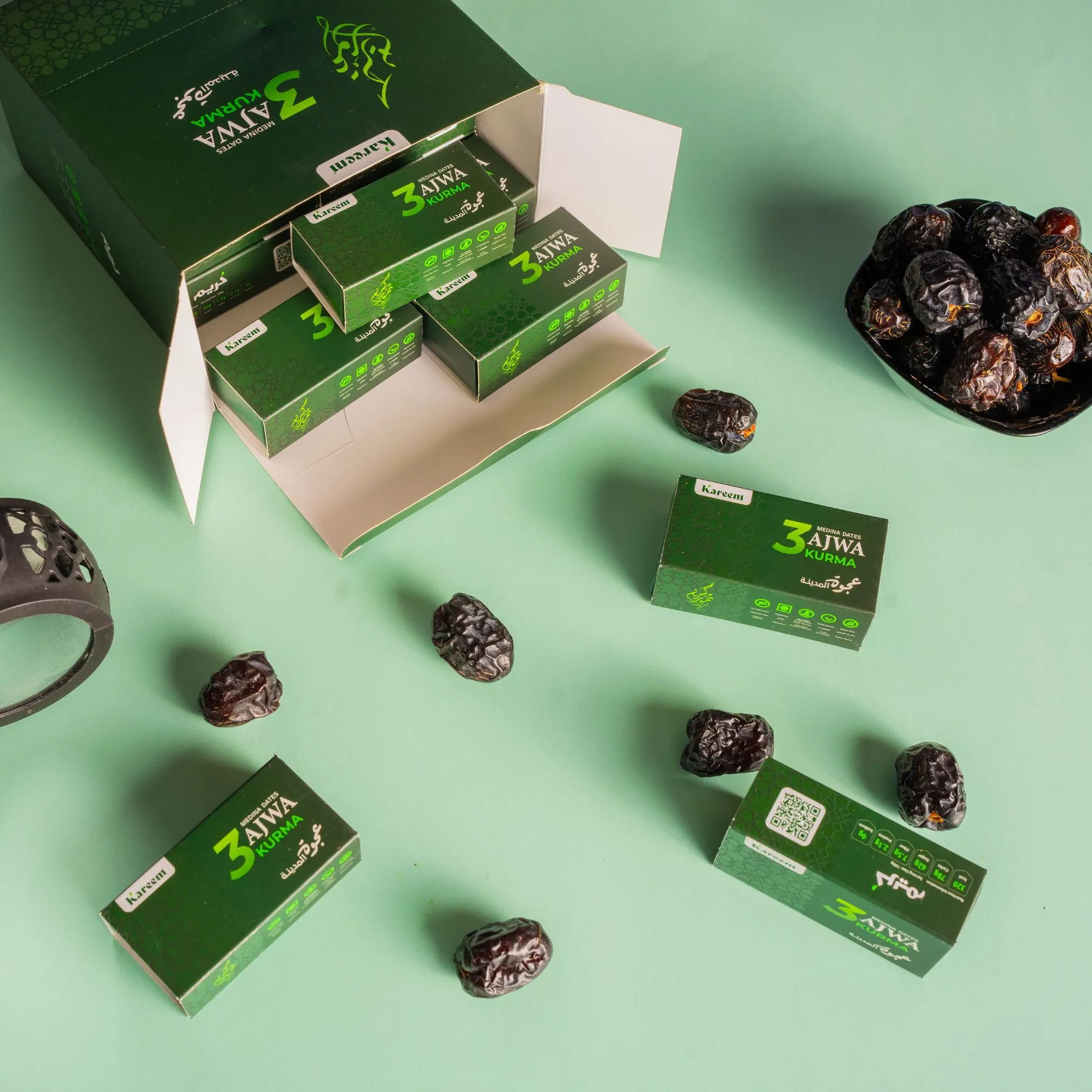 KAREEM KURMA AJWA PREMIUM J EXCLUSIVE MINI PACKAGING 3 BIJI