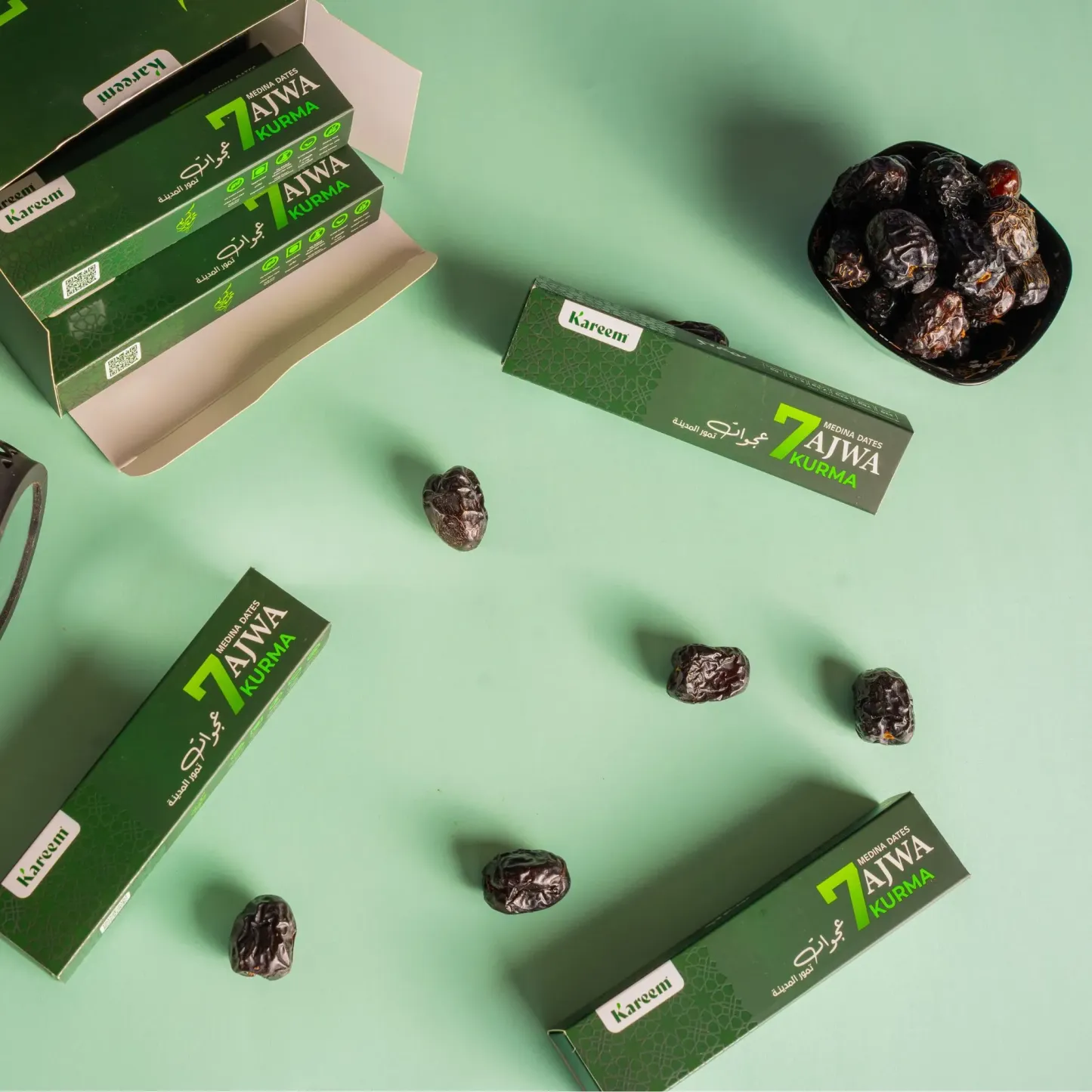 Kareem Kurma 7Ajwa Premium Large – Eksklusif Mini Packaging (7 Biji)