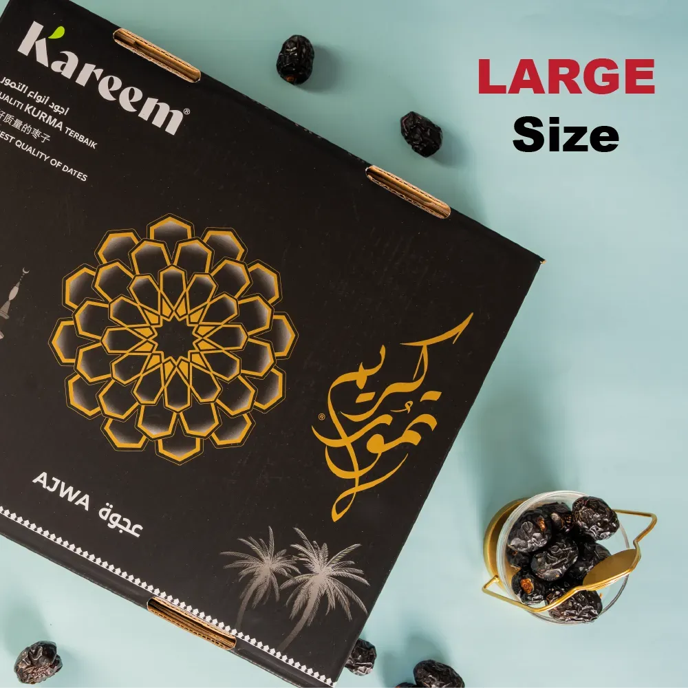 Kareem Kurma Ajwa Premium L [5kg] – Diimport dari Madinah, Stok Baru