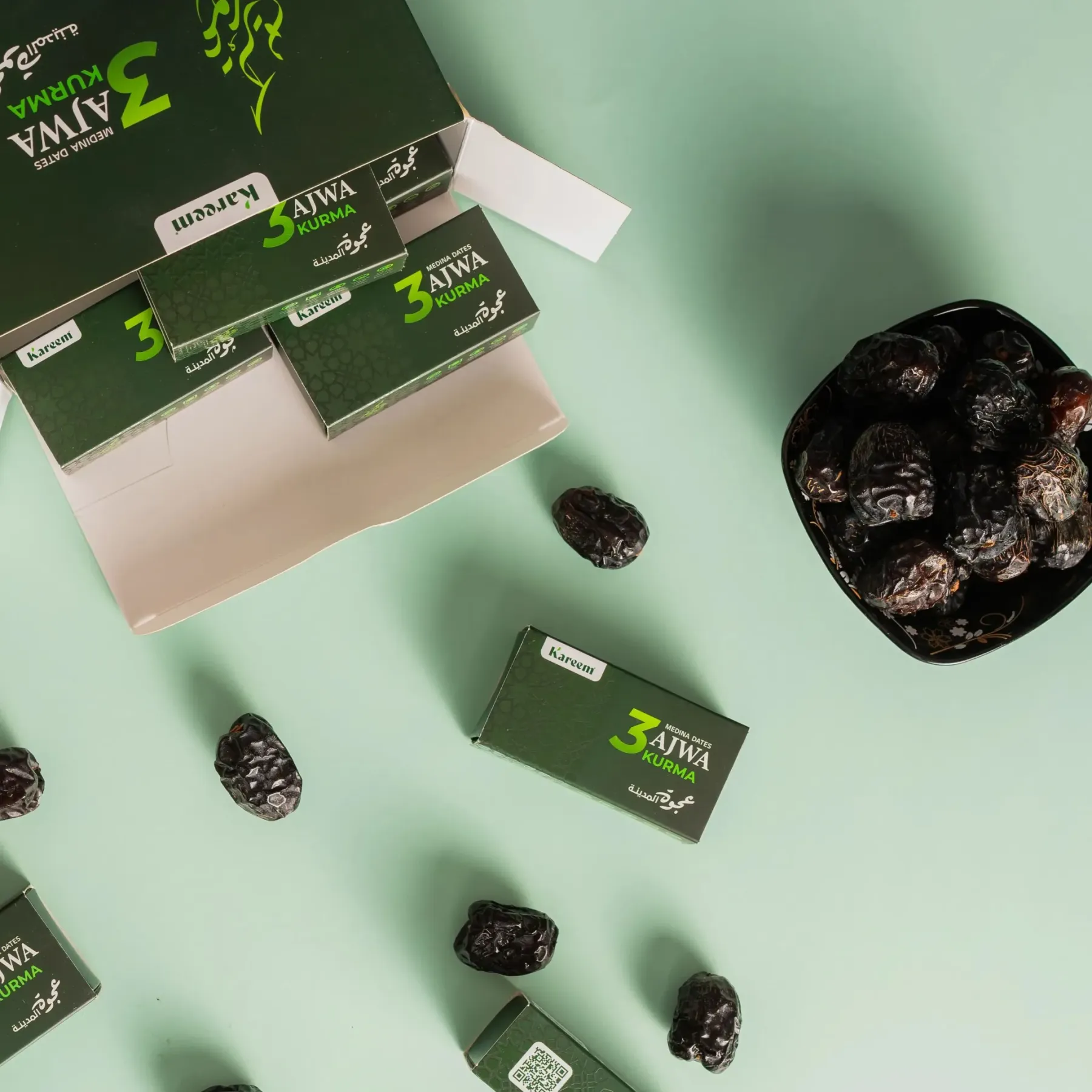 KAREEM KURMA AJWA PREMIUM J EXCLUSIVE MINI PACKAGING 3 BIJI