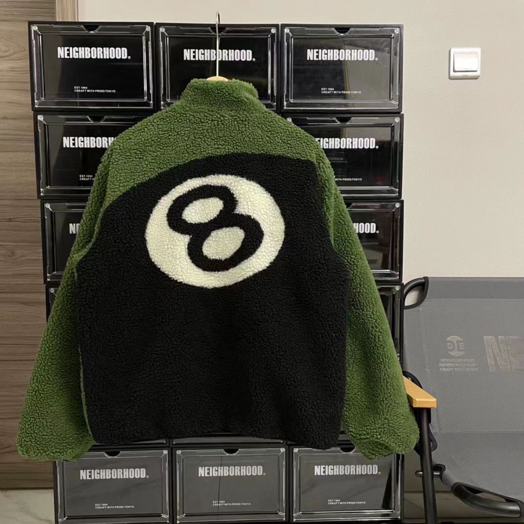 ステューシー Stussy ジャケット アウター 厚手 ボア 両面着用