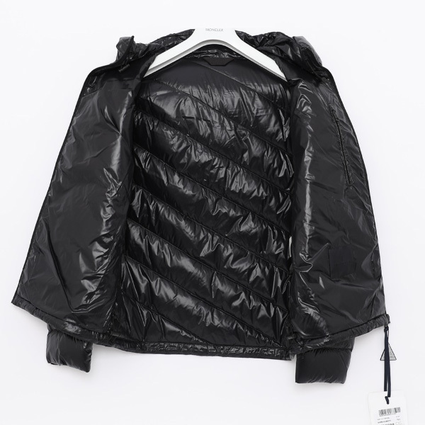 MONCLER☆SHAMA フード ダウンパディングジャケット ブラック