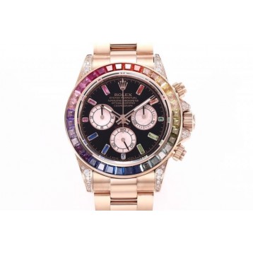 116595RBOW ロレックス ROLEX デイトナ レインボー ブラック/ピンク文字盤 新品 腕時計 メンズ