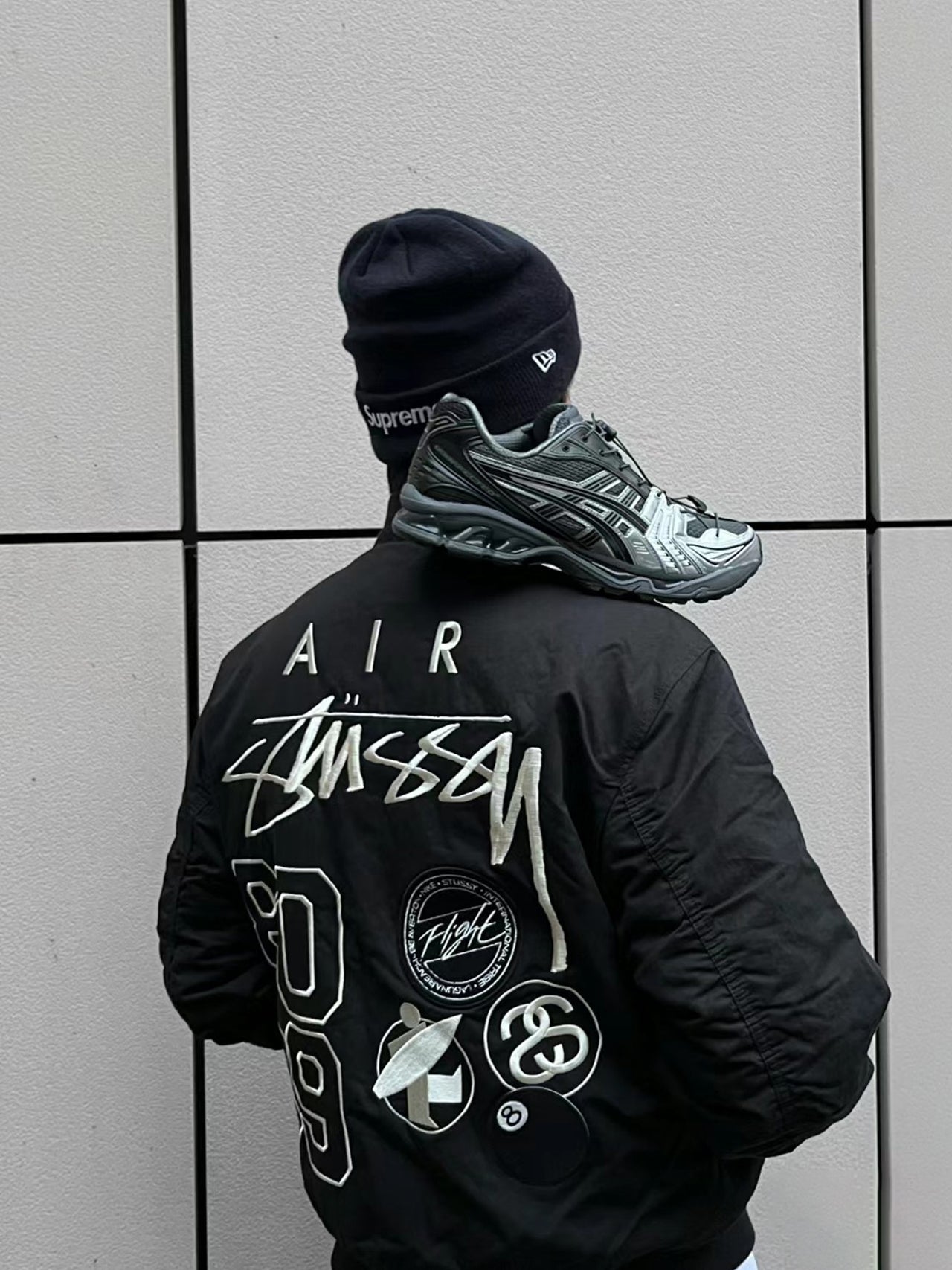 STUSSY×連名リバーシブルキルティングキルティングジャケット