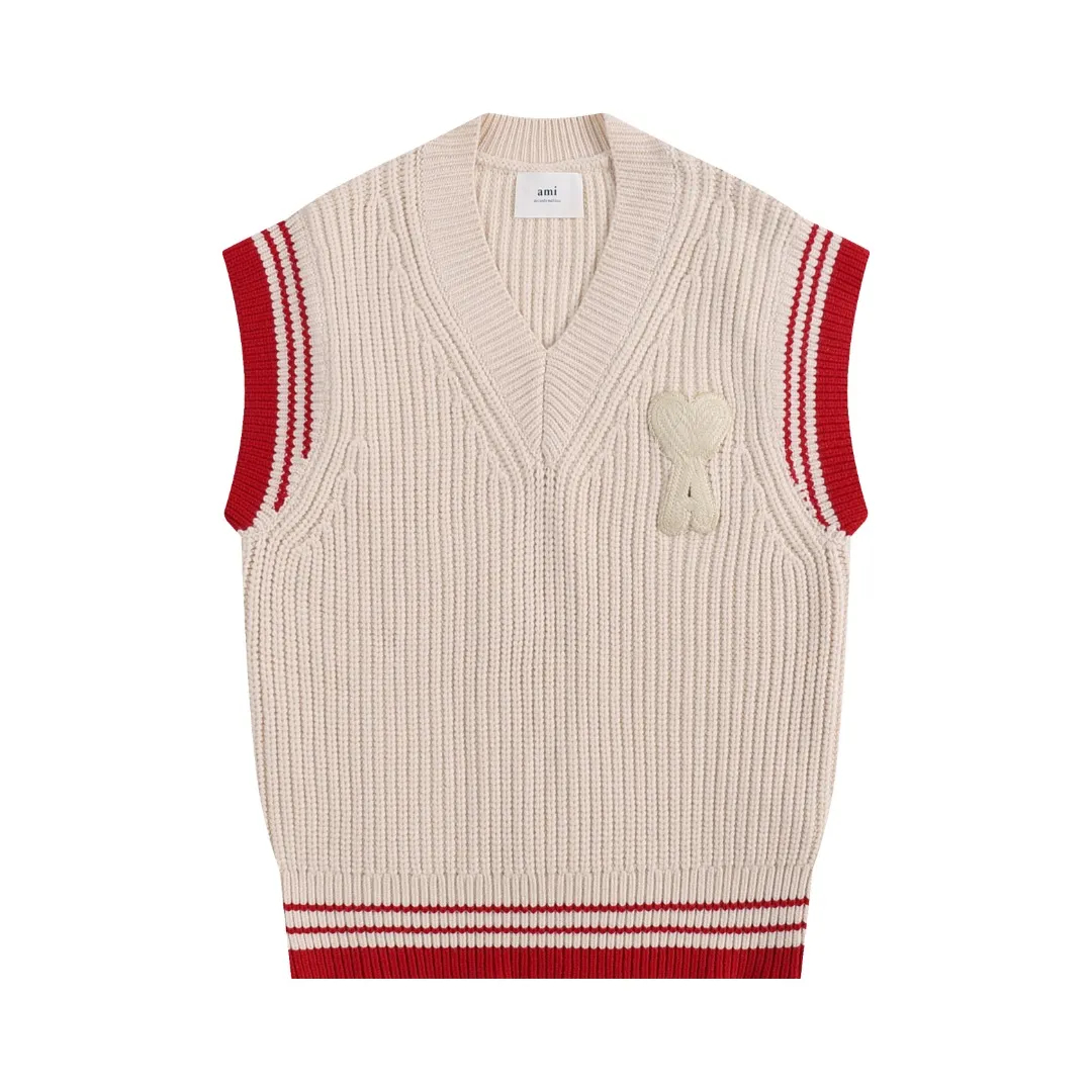 AMI PARIS（アミ パリス） オーバーサイズニットベスト 男女兼用