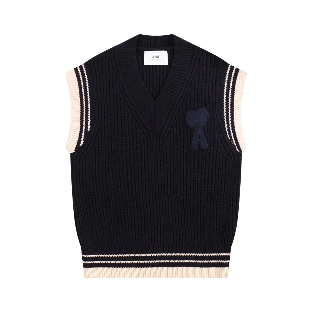 AMI PARIS（アミ パリス） オーバーサイズニットベスト 男女兼用