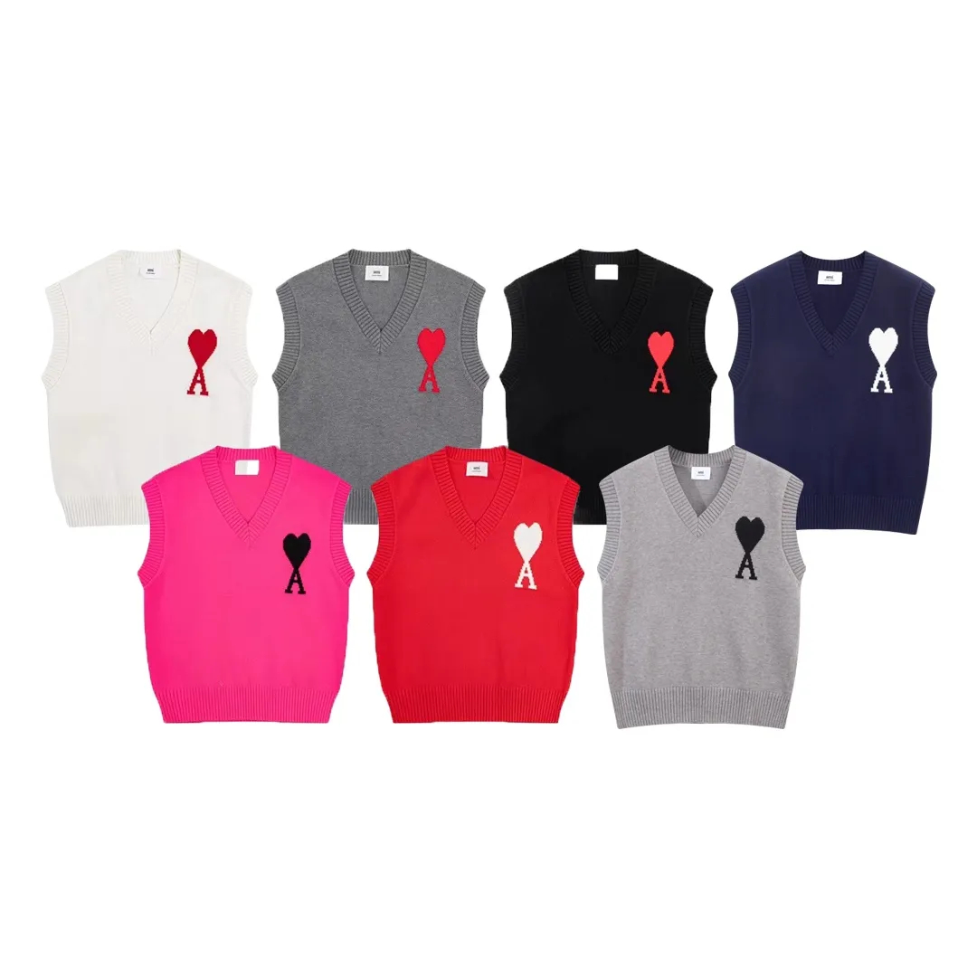 AMI PARIS（アミ パリス） オーバーサイズニットベスト 男女兼用