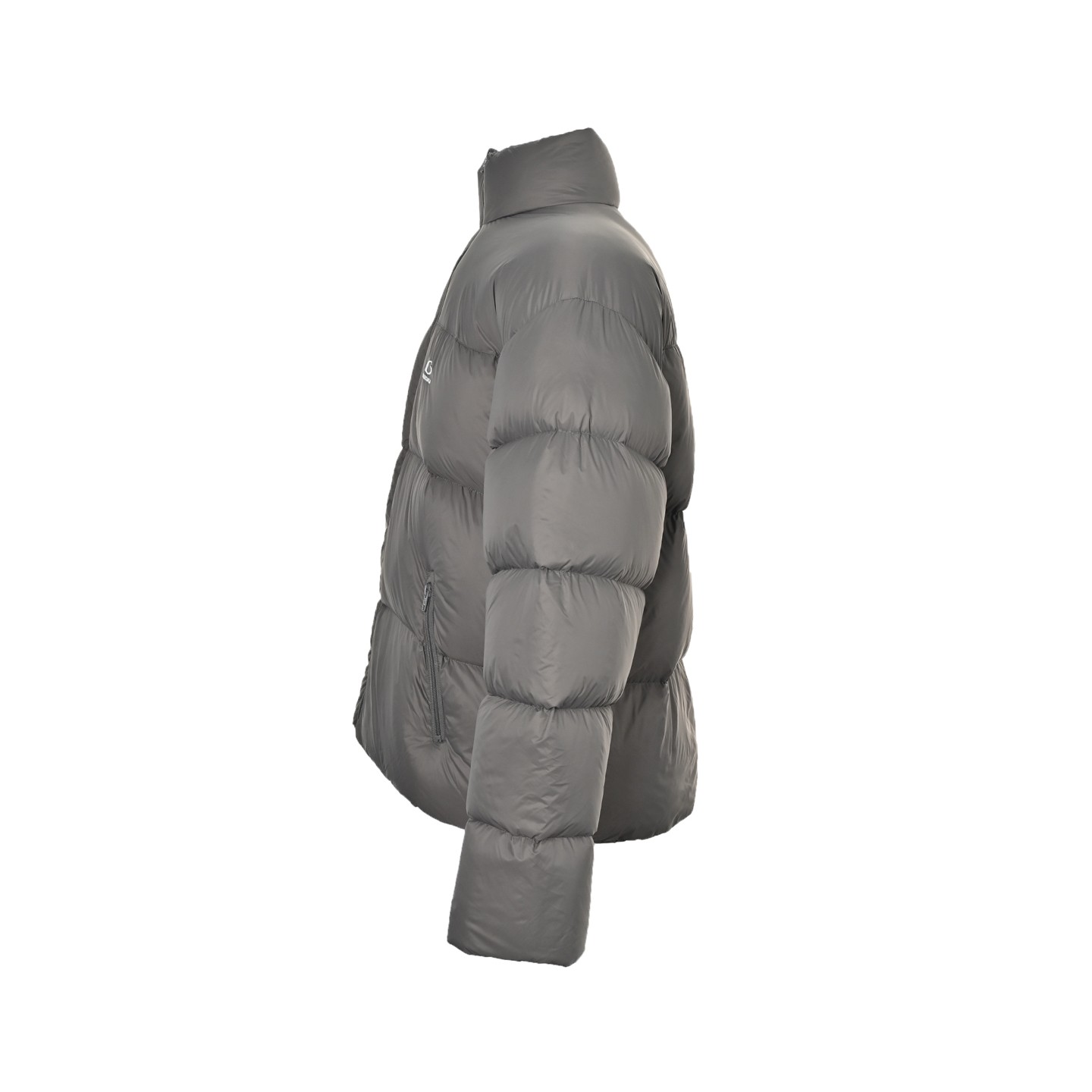 Balenciaga バレンシアガ リングロゴ ハイネック ダウンジャケット ダークグレー ブラック