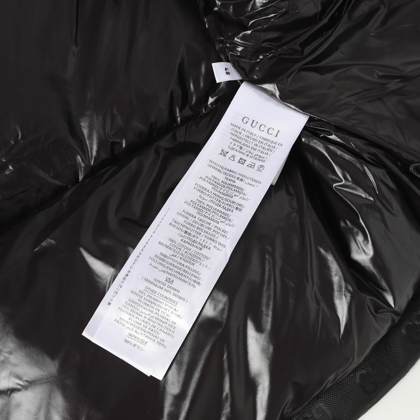 GUCCI グッチ 小G満印 連帽ダウンジャケット ブラック