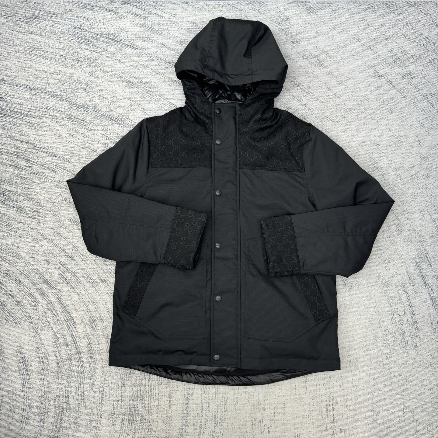 GUCCI グッチ 2025 FW秋冬新作 フード付き防風ロングスリーブダウンジャケット