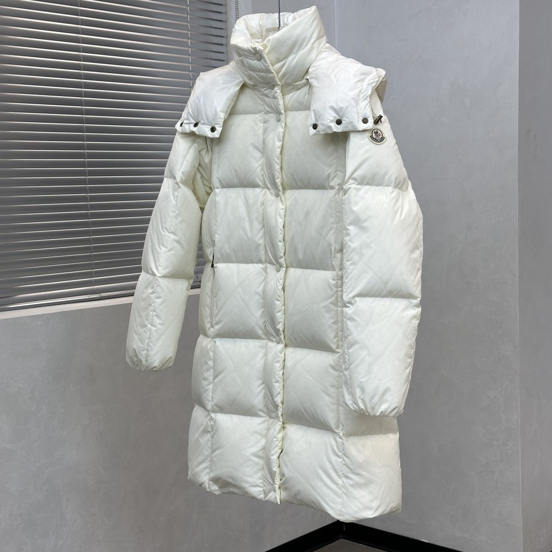 MONCLER モンクレール Litteシリーズ 白 中長款 ダウンジャケット レディース