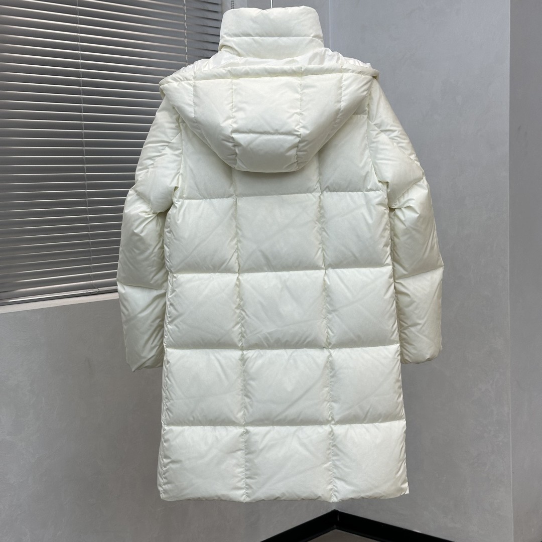 MONCLER モンクレール Litteシリーズ 白 中長款 ダウンジャケット レディース