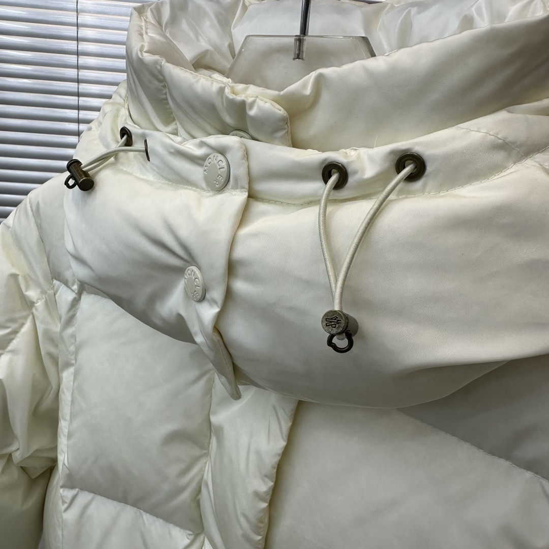 MONCLER モンクレール Litteシリーズ 白 中長款 ダウンジャケット レディース