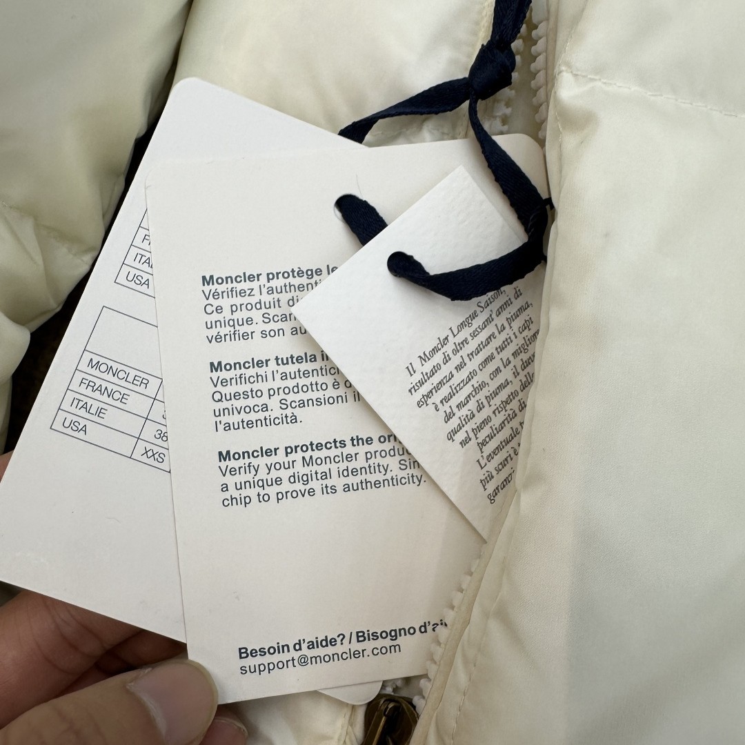 MONCLER モンクレール Litteシリーズ 白 中長款 ダウンジャケット レディース