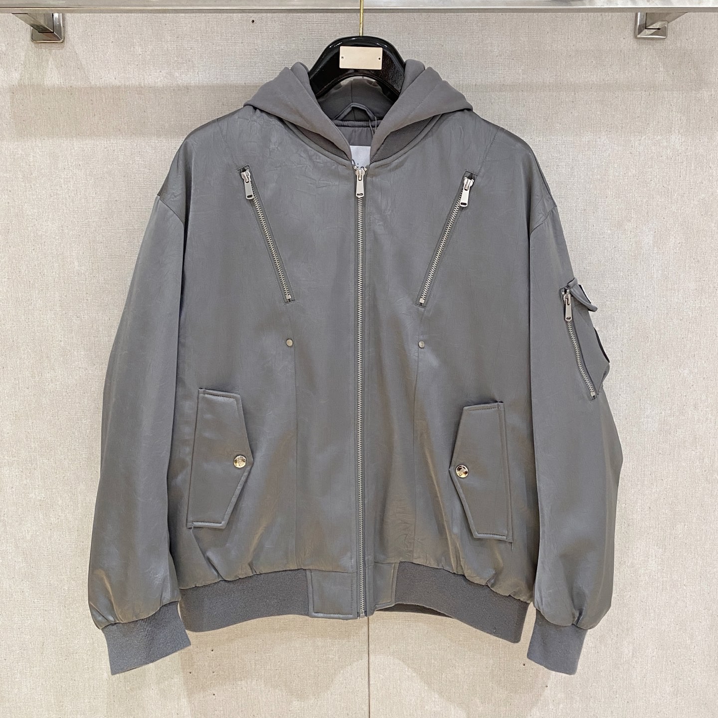 DIOR ディオール フード付きダウンジャケット ブラック/シルバー