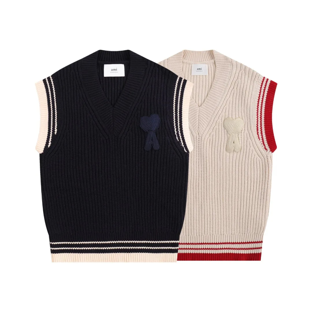 AMI PARIS（アミ パリス） オーバーサイズニットベスト 男女兼用