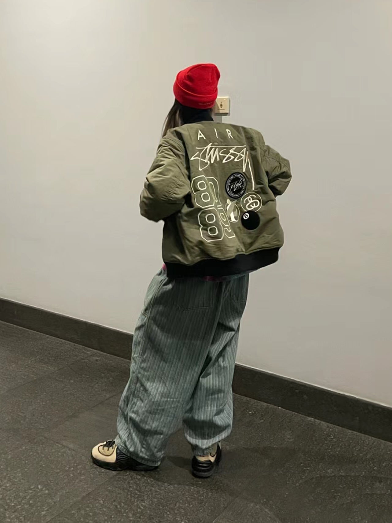 STUSSY×連名リバーシブルキルティングキルティングジャケット