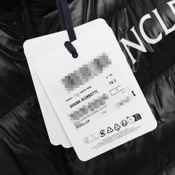 MONCLER☆SHAMA フード ダウンパディングジャケット ブラック