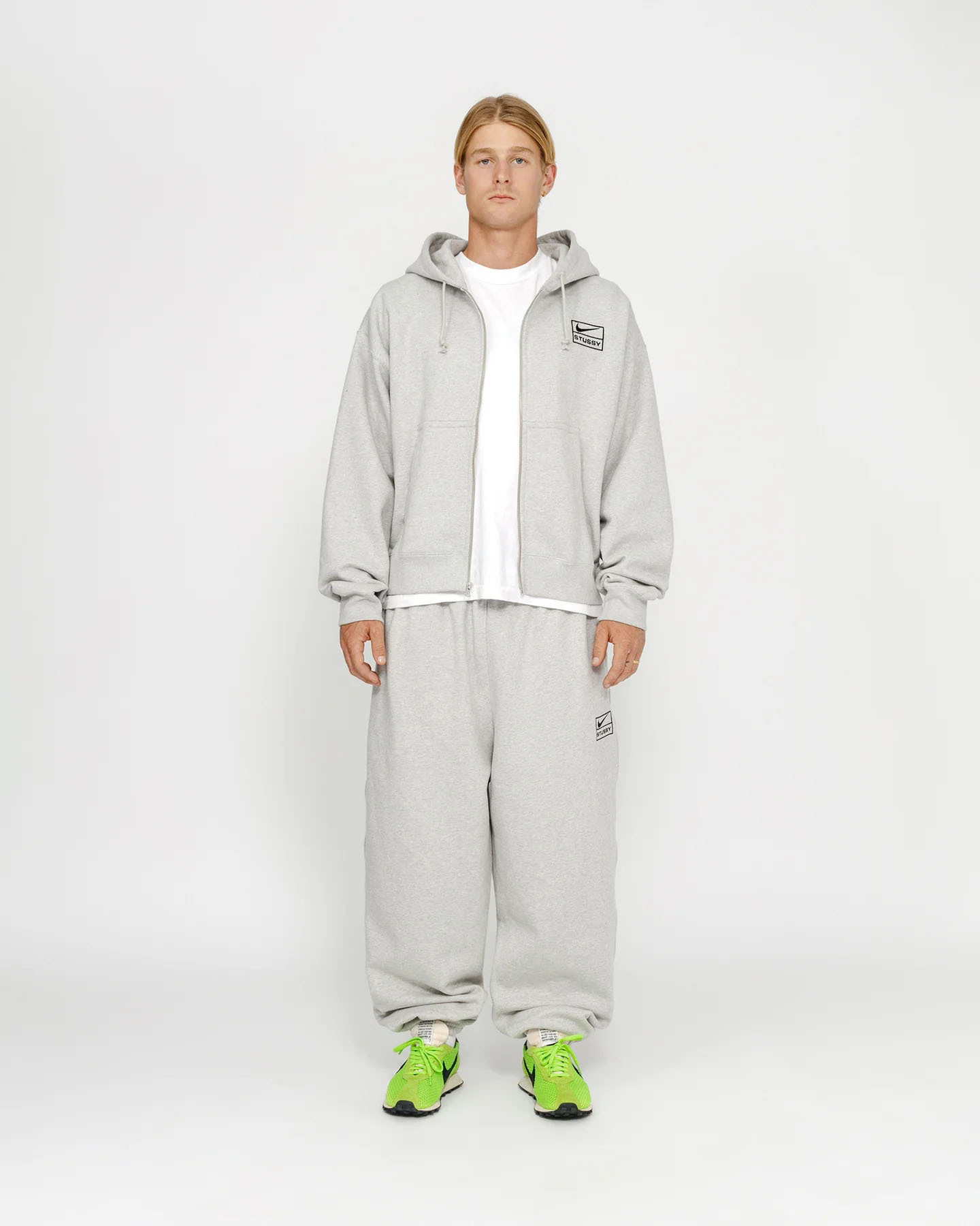 ★ステューシー★XStussy Full Zip Washed Fleece Hoodie★