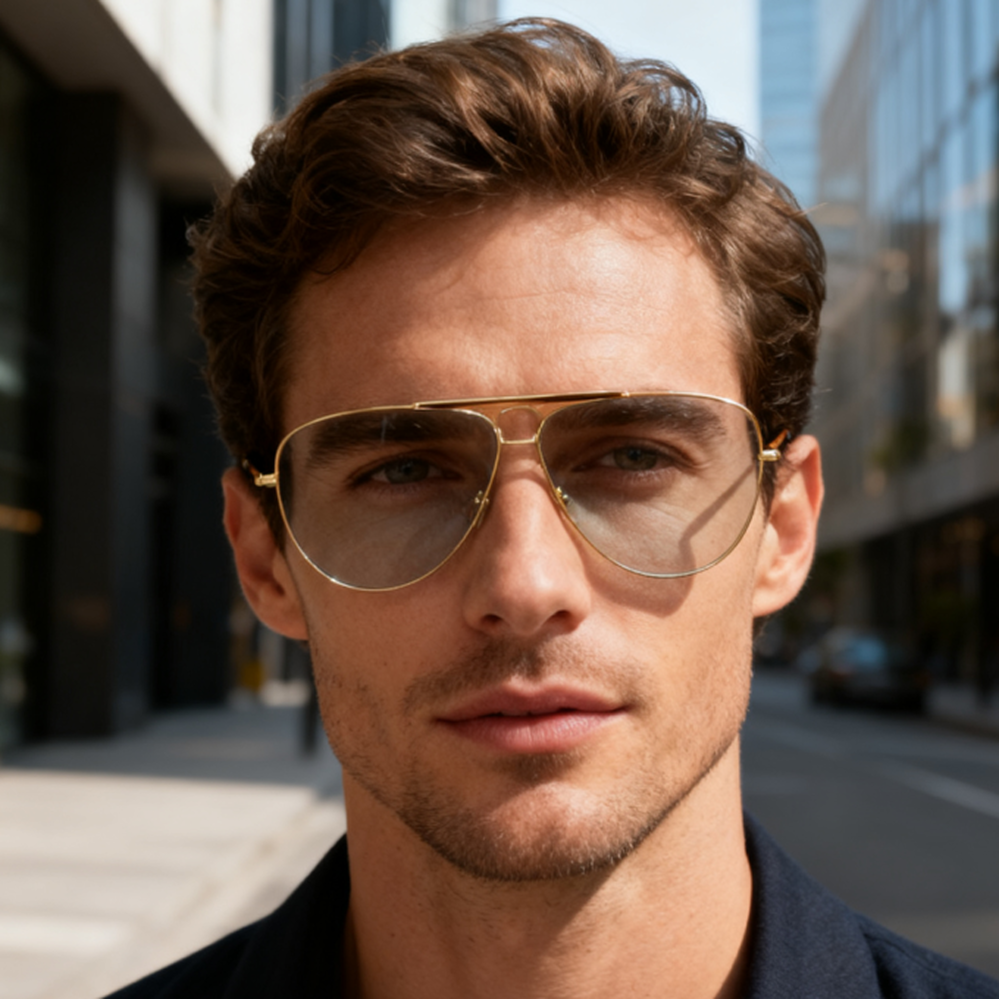 Classic Large Metal Frame Sun Glasses for Adult