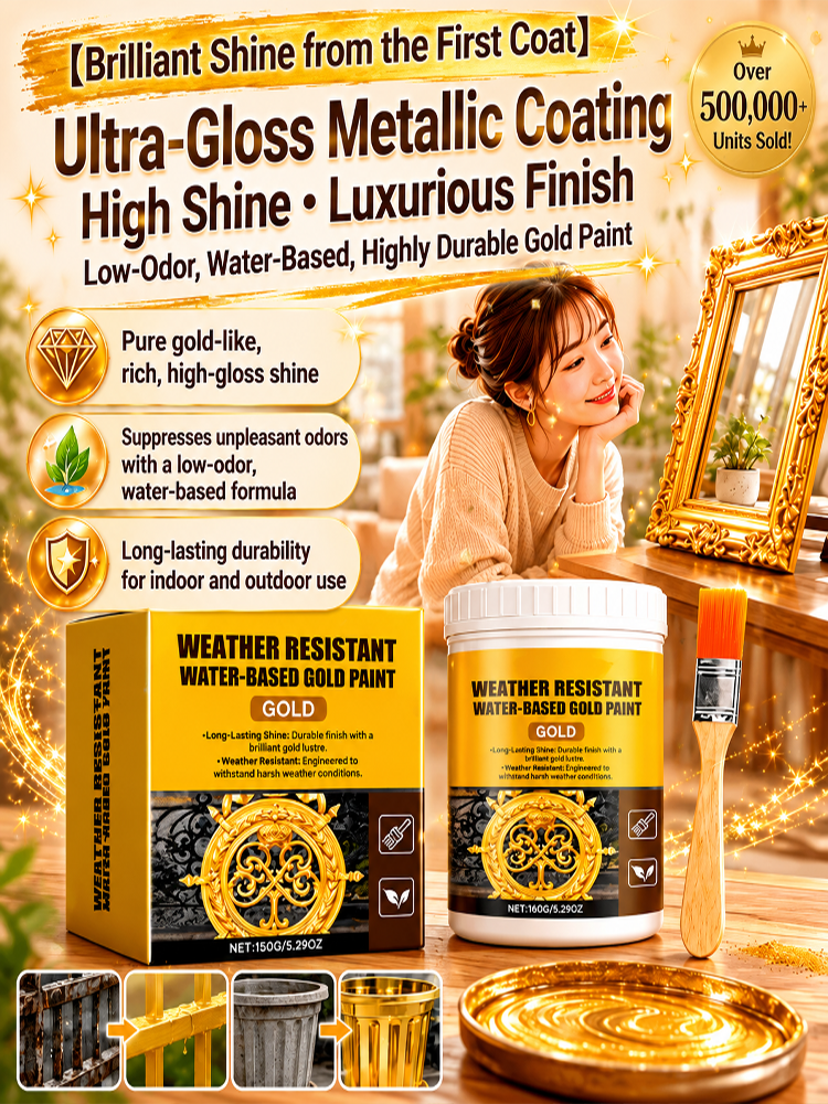 HFH-【A Touch of Renewal!】24K Special Mirror-Finish Water-Based Gold Paint