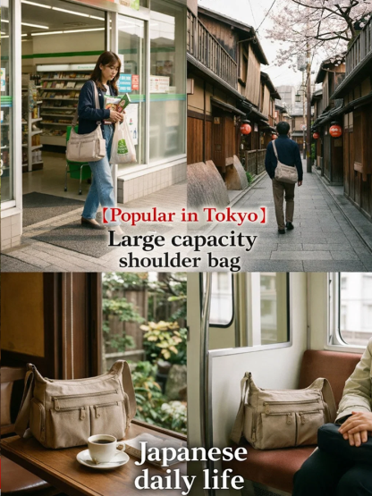 Kyoto Artisan Spirit Multi-layer Large Capacity Shoulder Bag