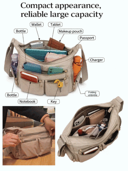 Kyoto Artisan Spirit Multi-layer Large Capacity Shoulder Bag