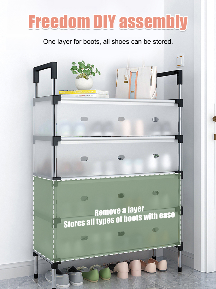 Space Saving Multi-Layer Dustproof Shoe Rack