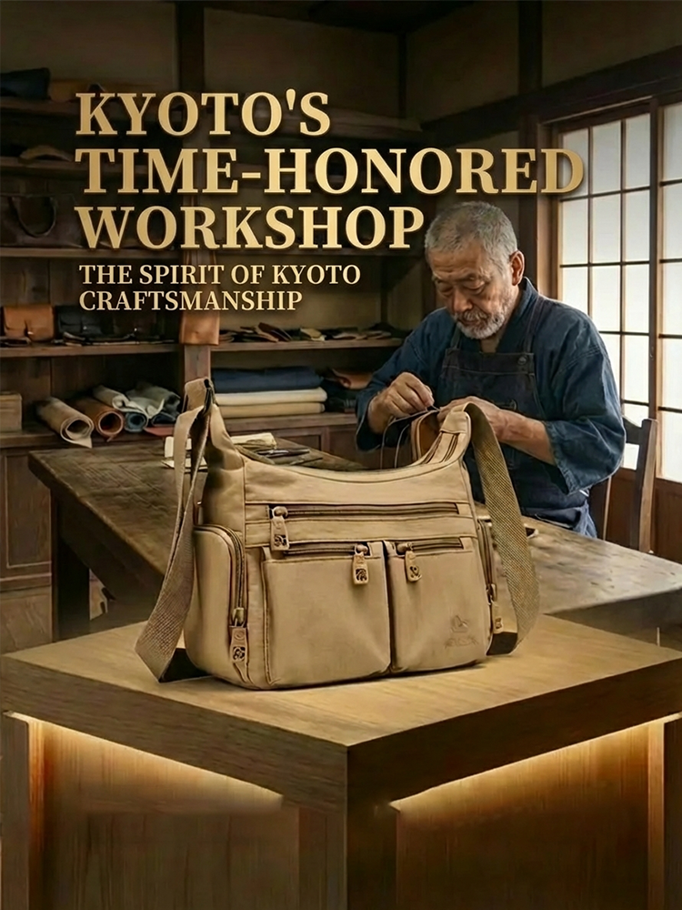 Kyoto Artisan Spirit Multi-layer Large Capacity Shoulder Bag