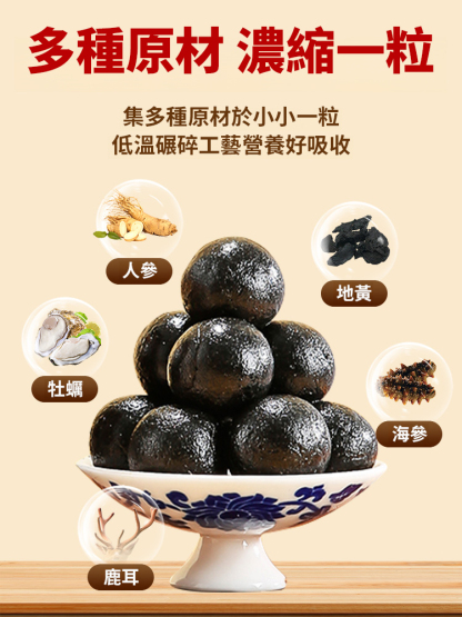 大容量升級中藥草本地黃雙參鹿耳丸