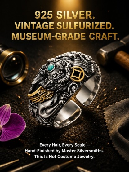 Retro Pixiu Ring