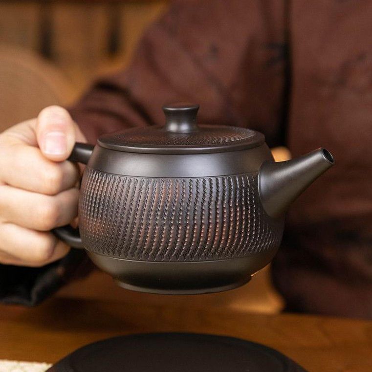 原礦手工漢瓦紫陶壺