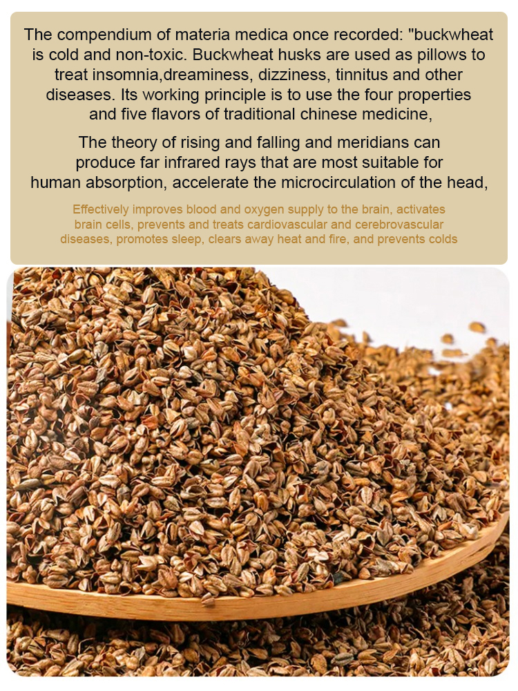 Buckwheat neck protection and traction pillow