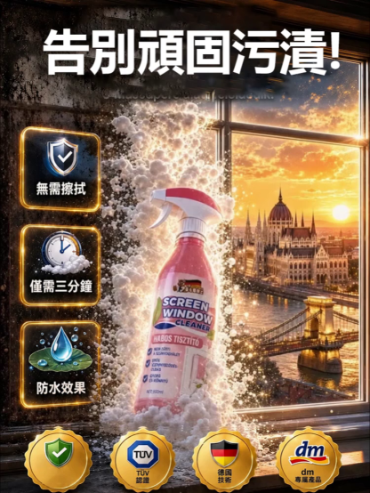 Multi-functional window screen cleaner