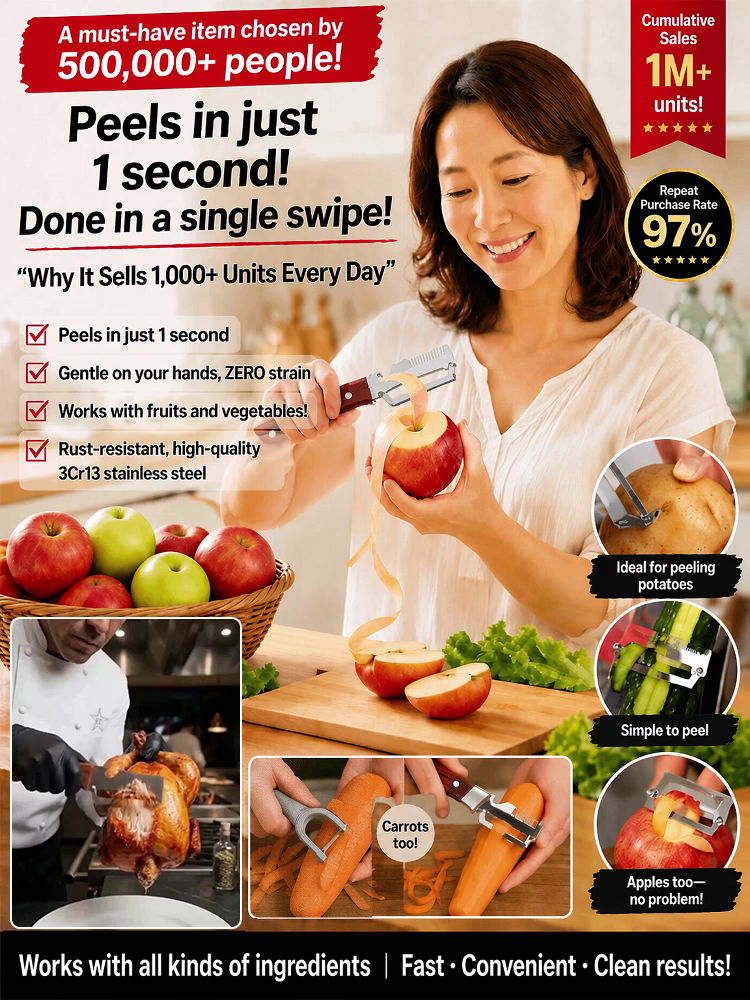 SL-Medical Grade Stainless Steel Ultra-Sharp Multi-Effect Peeler/Slicer