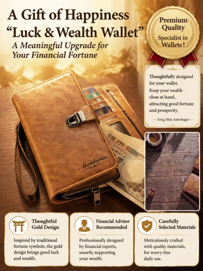 Men's long wallet with multiple card slots