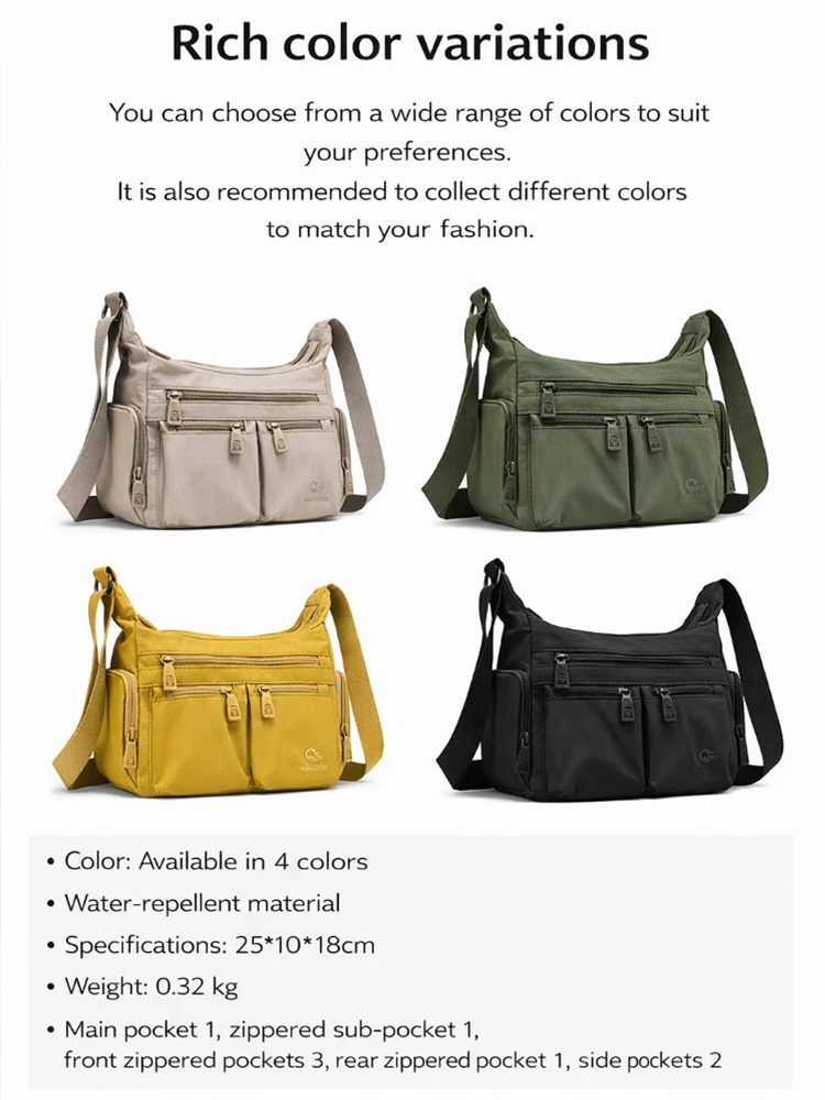 Kyoto Artisan Spirit Multi-layer Large Capacity Shoulder Bag