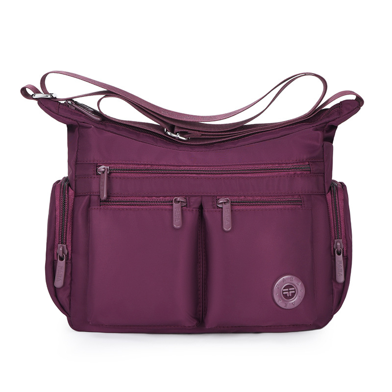 Simple Multi-Pocket Large Shoulder Bag, Colorful Options