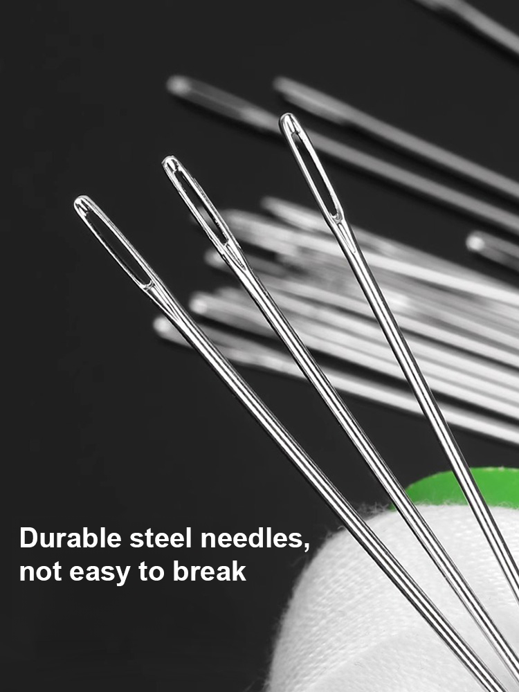 [Great Value 34-Piece Set] Large-Eye Steel Needle Sewing Tool Set