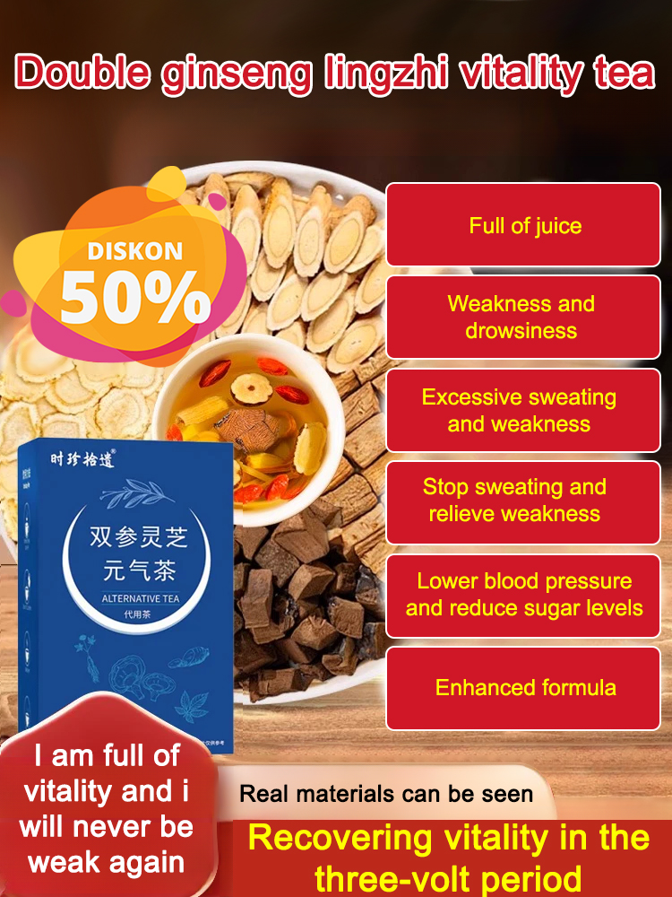 [Restore vitality during the dog days] Double ginseng and ganoderma lucidum vitality tea