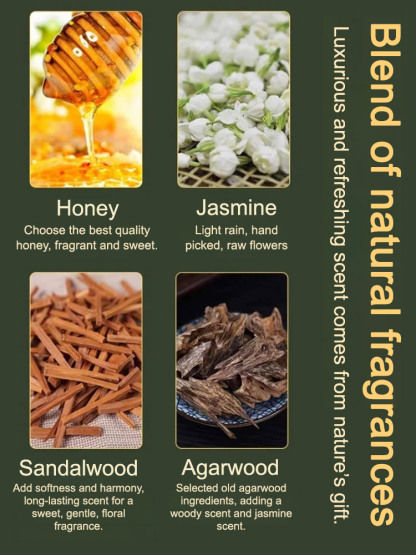 Natural sandalwood incense coils come with an incense burner.