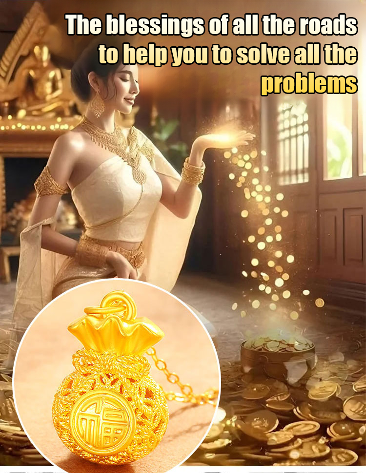 Lucky Fortune Silk Purse Necklace