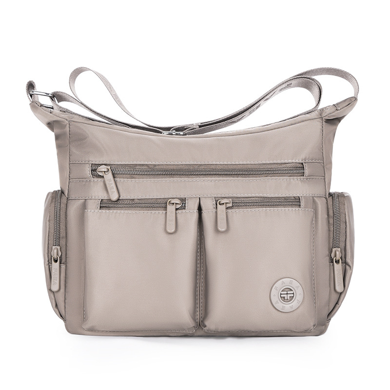 Simple Multi-Pocket Large Shoulder Bag, Colorful Options