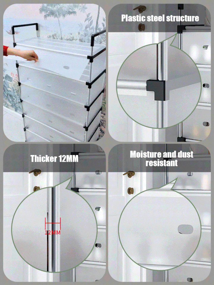 Space Saving Multi-Layer Dustproof Shoe Rack