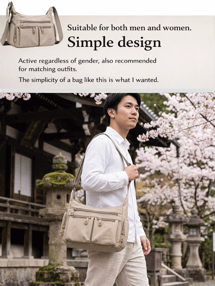Kyoto Artisan Spirit Multi-layer Large Capacity Shoulder Bag