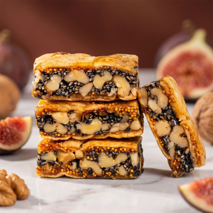 【A revolution in healthy snacks!】Soft and sweet fig and walnut pie【Truly healthy snacks, 0 additives, 99% of users have witnessed improved metabolism!】